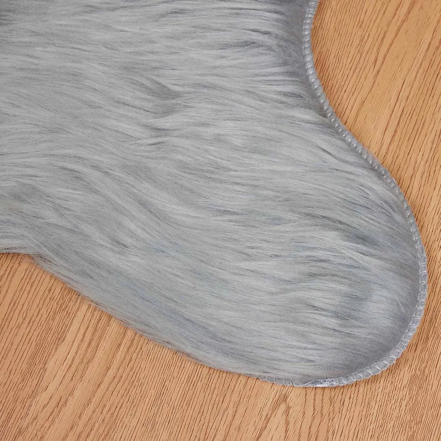 Tapis en fausse TAFALLA Gris 50 x 80 cm Polyester - 7