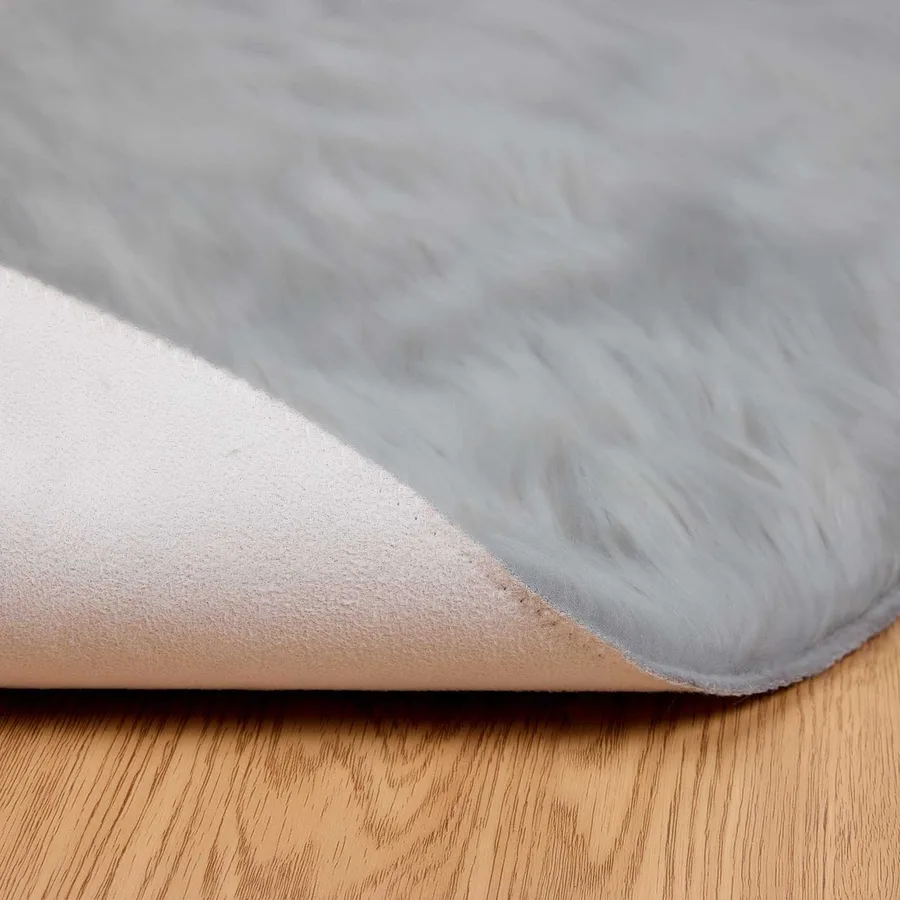 Tapis en fausse TAFALLA Gris Ø 120 cm Polyester - 6