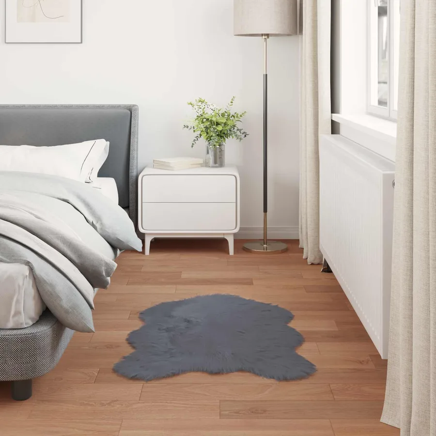 Tapis en fausse TAFALLA Anthracite 50 x 80 cm Polyester - 4
