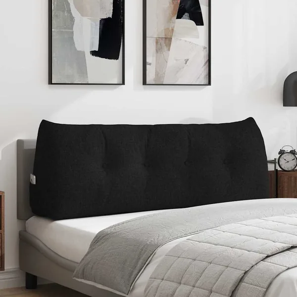 Coussin de Dos Noir 140 x 24 x 50 cm tissu