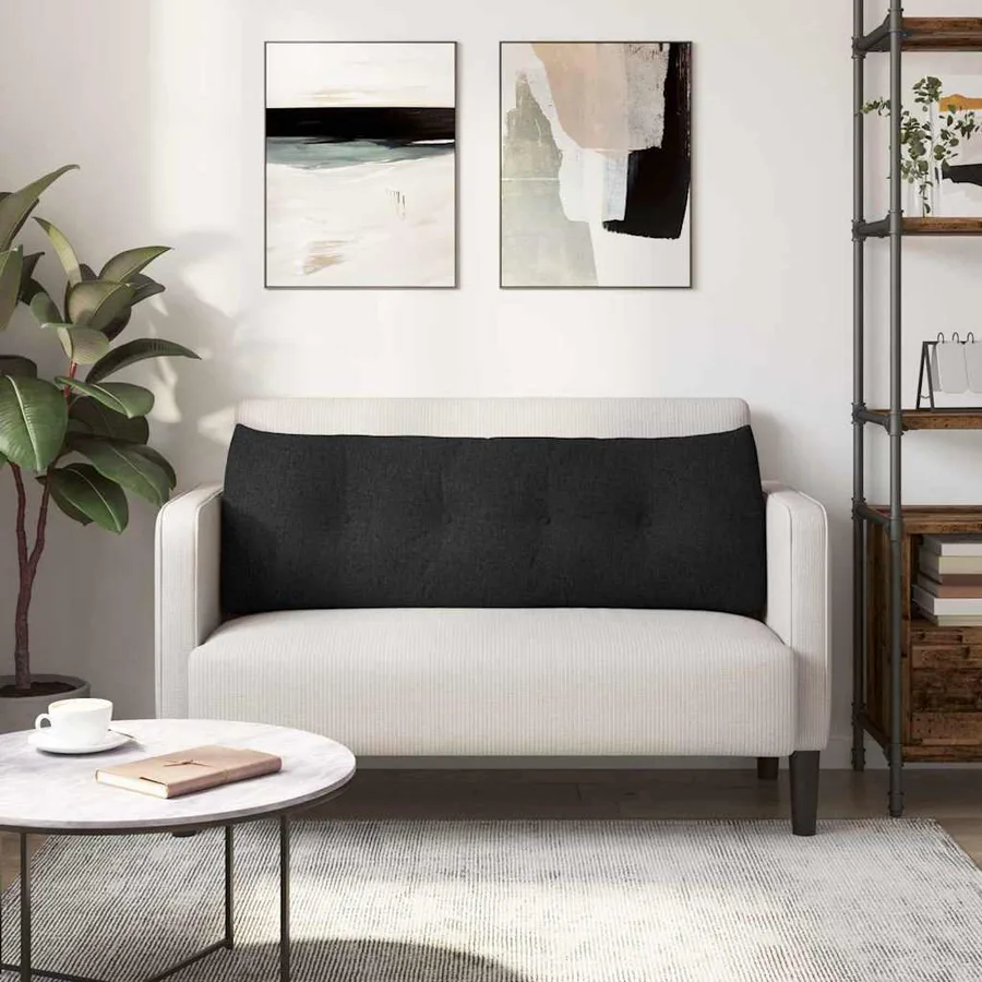 Coussin de Dos Noir 140 x 24 x 50 cm tissu - 4