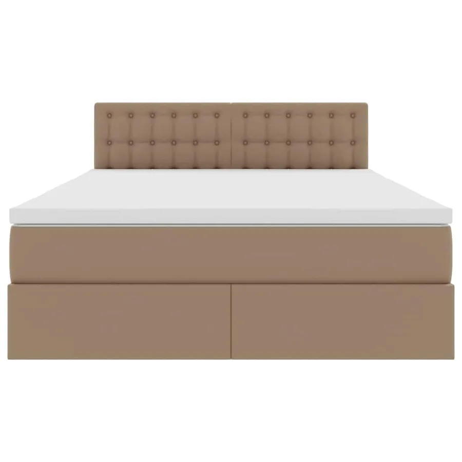 Lit avec rangement et matelas Cappuccino 140 x 200 cm - 7