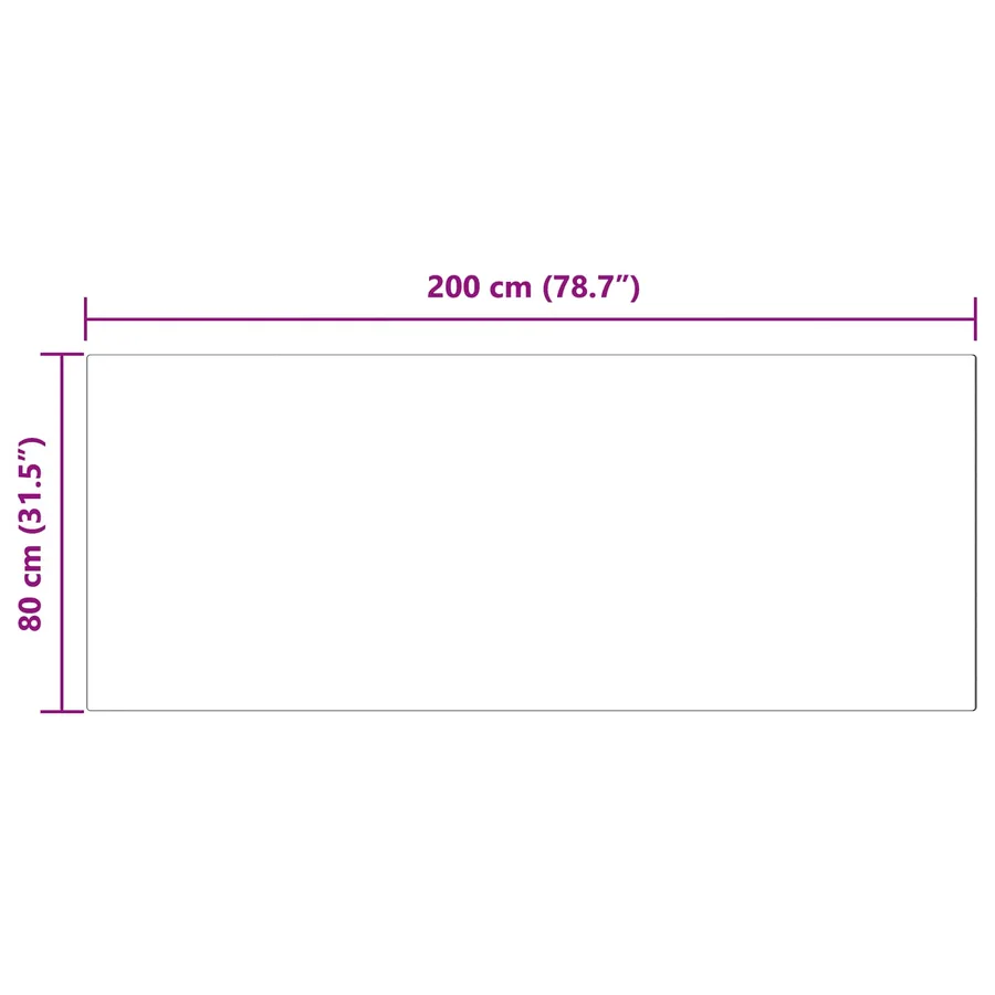 Tapis en fausse TAFALLA Anthracite 80 x 200 cm Polyester - 8