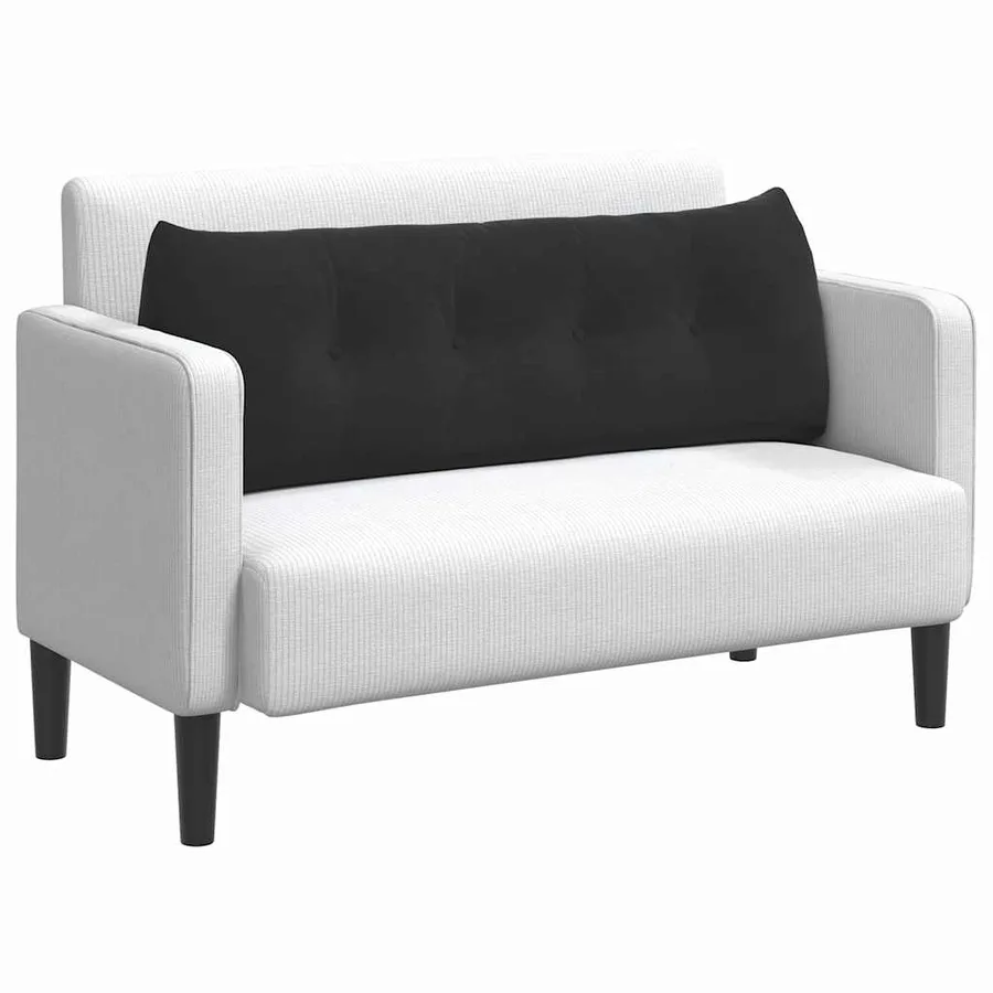 Coussin de Dos Noir 140 x 24 x 50 cm Velours - 3