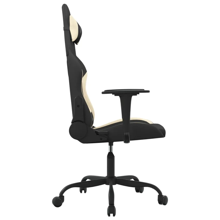 Chaise de jeu Noir et crème Tissu - 4