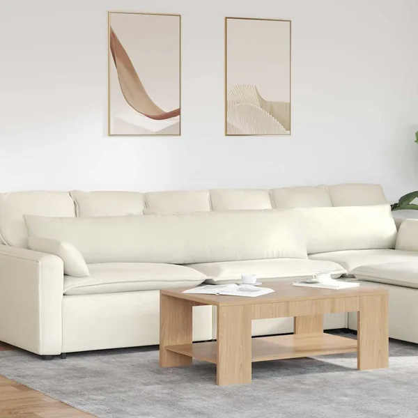 Coussins de canapé 2 pcs Crème 200 x 40 cm
