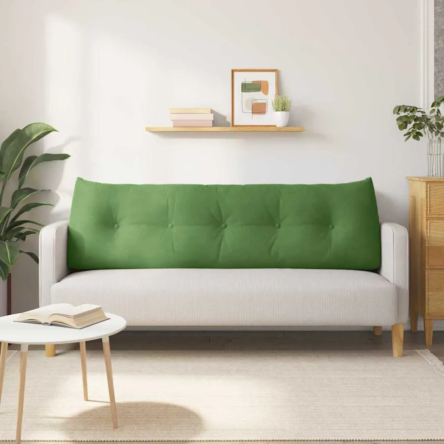 Coussin de Dos Vert clair 160 x 24 x 50 cm Velours - 4