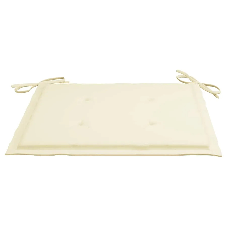 Chaises pliables de jardin avec coussins lot de 8 Teck solide - 8