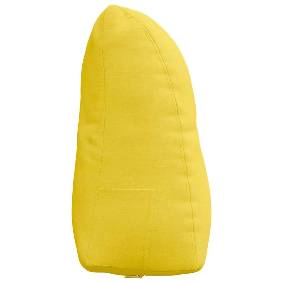 Coussin de Dos Jaune clair 45 x 24 x 50 cm tissu - 7