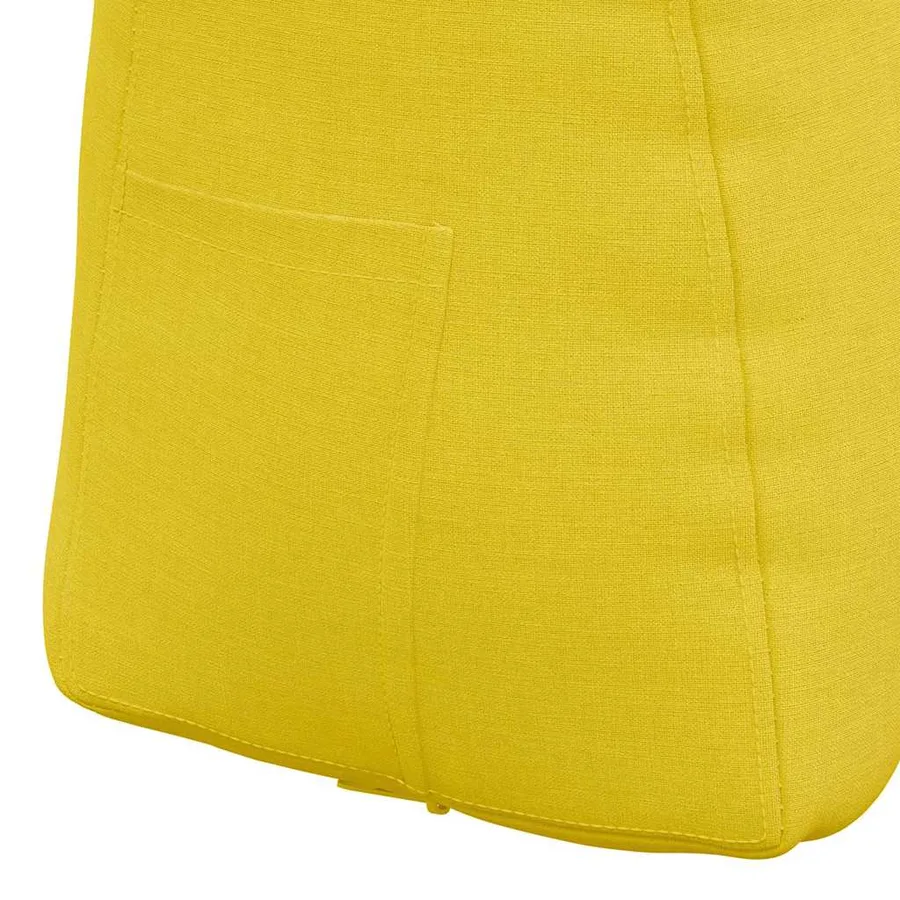 Coussin de Dos Jaune clair 45 x 24 x 50 cm tissu - 9