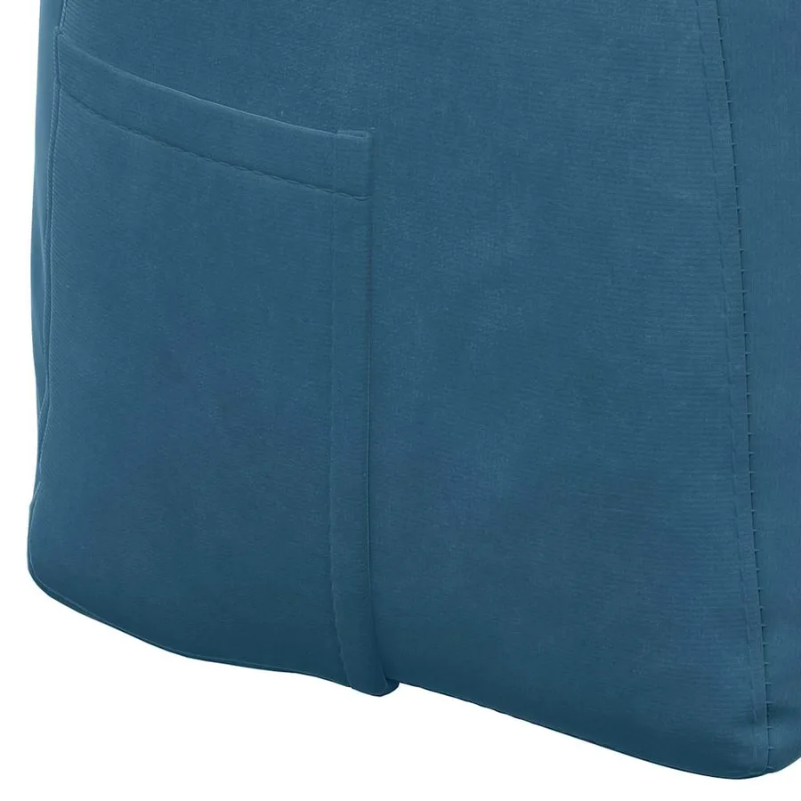 Coussin de Dos Bleu 140 x 24 x 50 cm Velours - 9