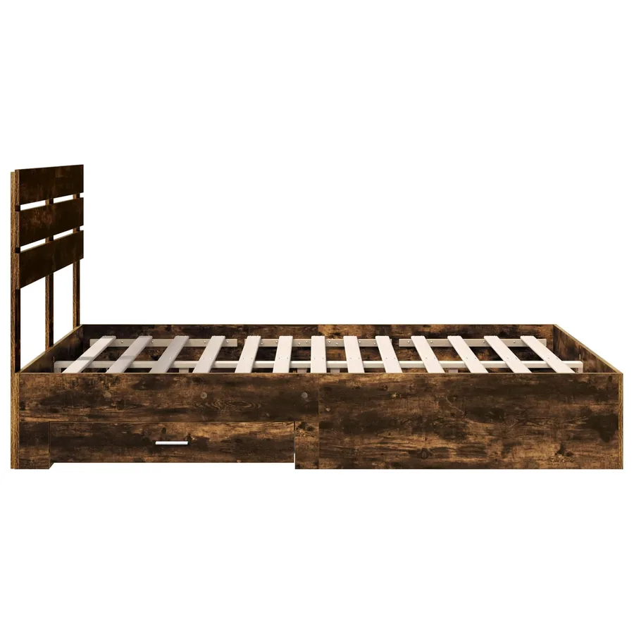 Cadre de lit avec tiroir avec tête de lit Bois d'ingénierie - 9