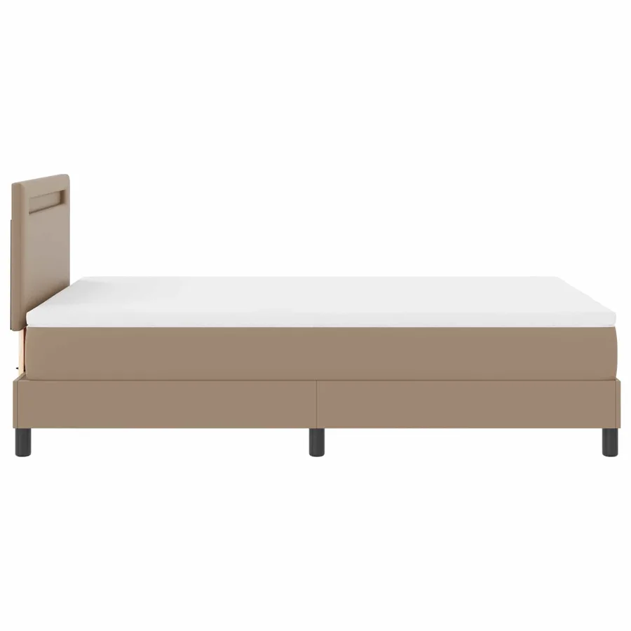 Lit à ressorts avec matelas Cappuccino 120 x 190 cm Simili cuir - 9