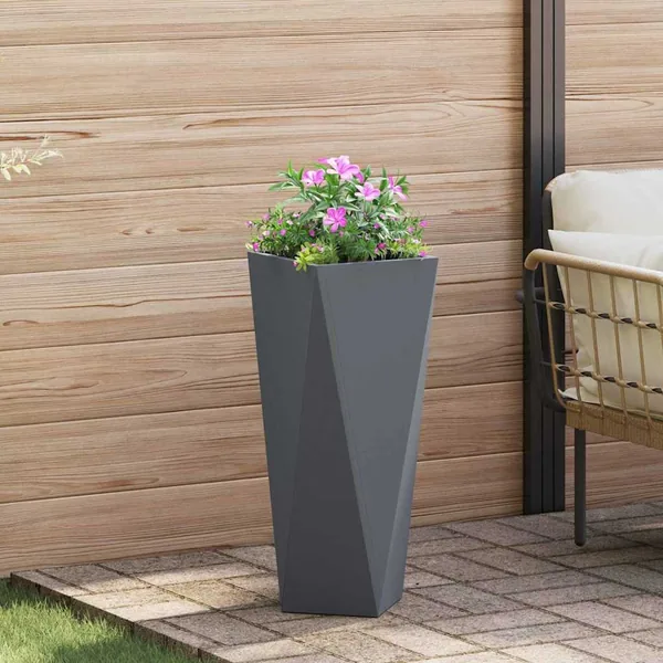 Jardinière Anthracite 30 x 30 x 75 cm Acier