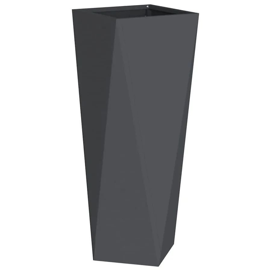 Jardinière Anthracite 30 x 30 x 75 cm Acier - 2