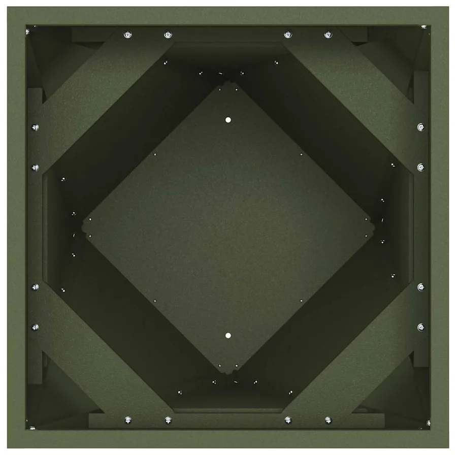 Jardinière Vert olive 30 x 30 x 75 cm Acier - 6