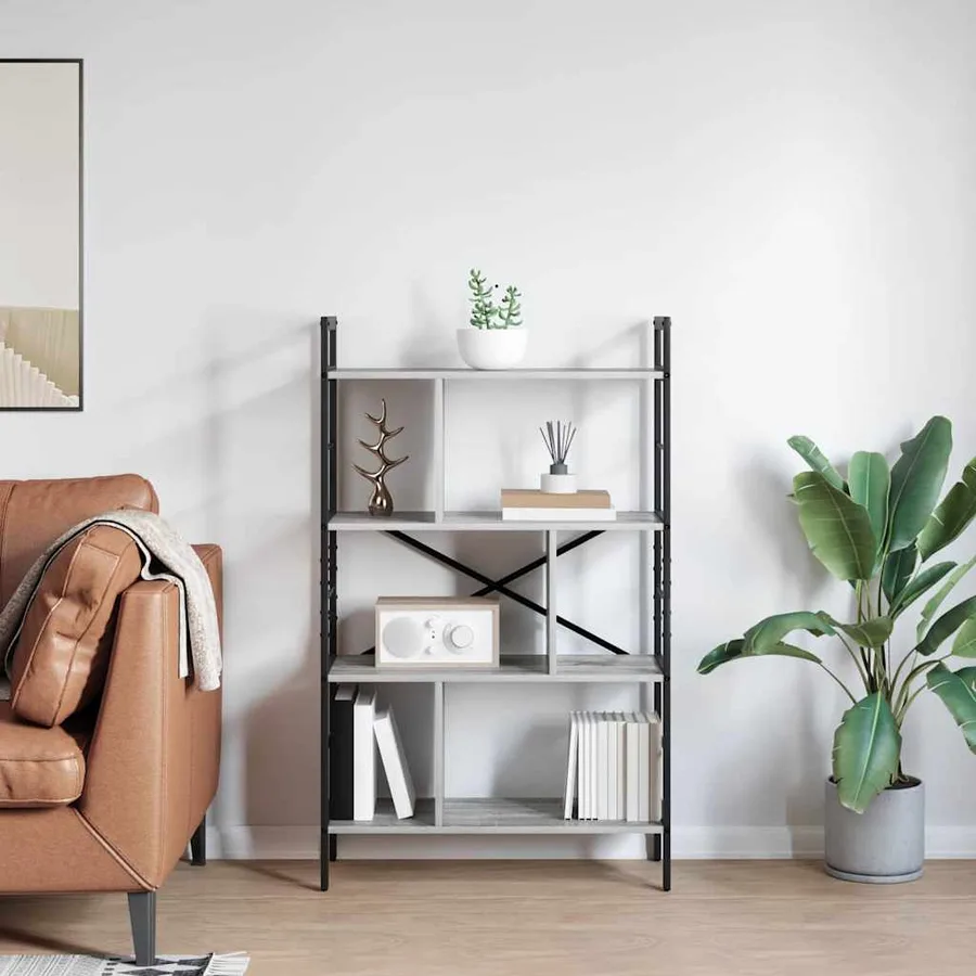 Étagère Gris Sonoma 75 x 30 x 123,5 cm Bois d'ingénierie - 4