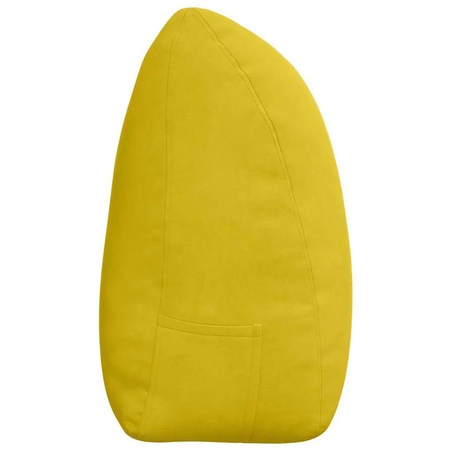 Coussin de Dos Jaune 180 x 24 x 50 cm Velours - 7