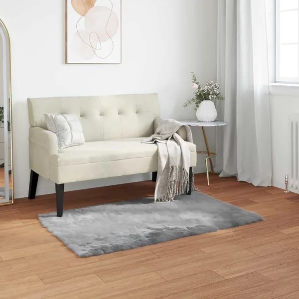 Tapis en fausse TAFALLA Gris 60 x 110 cm Polyester