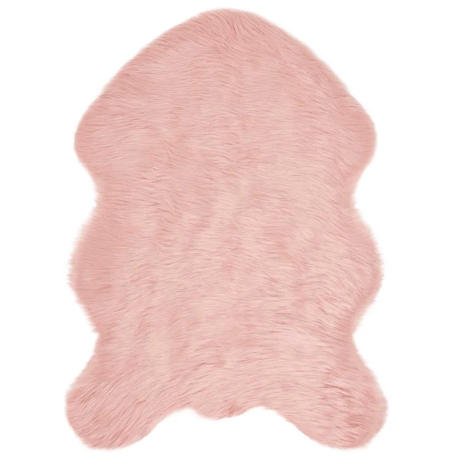 Tapis en fausse TAFALLA Rose 60 x 90 cm Polyester - 2
