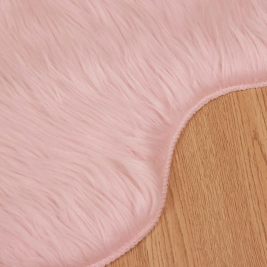 Tapis en fausse TAFALLA Rose 60 x 90 cm Polyester - 7