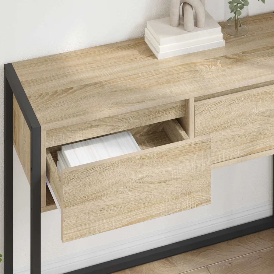 Table d'appoint Sonoma 100 x 36 x 75 cm Bois d'ingénierie - 4