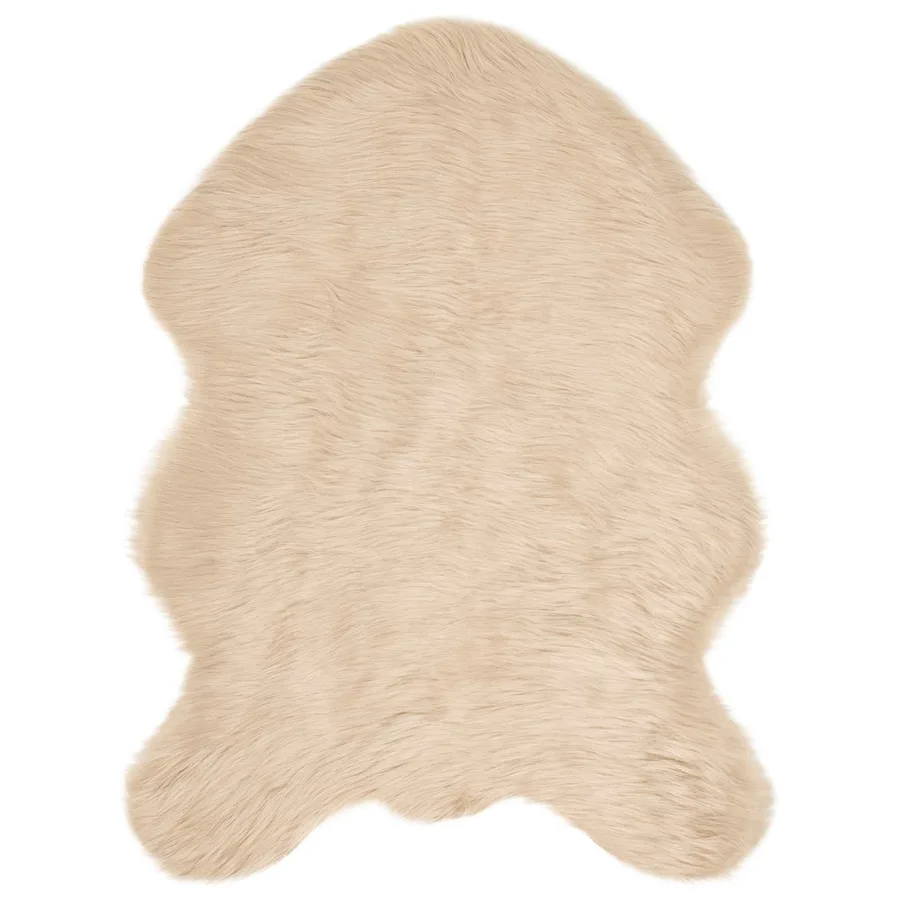 Tapis en fausse TAFALLA Beige 80 x 120 cm Polyester - 2