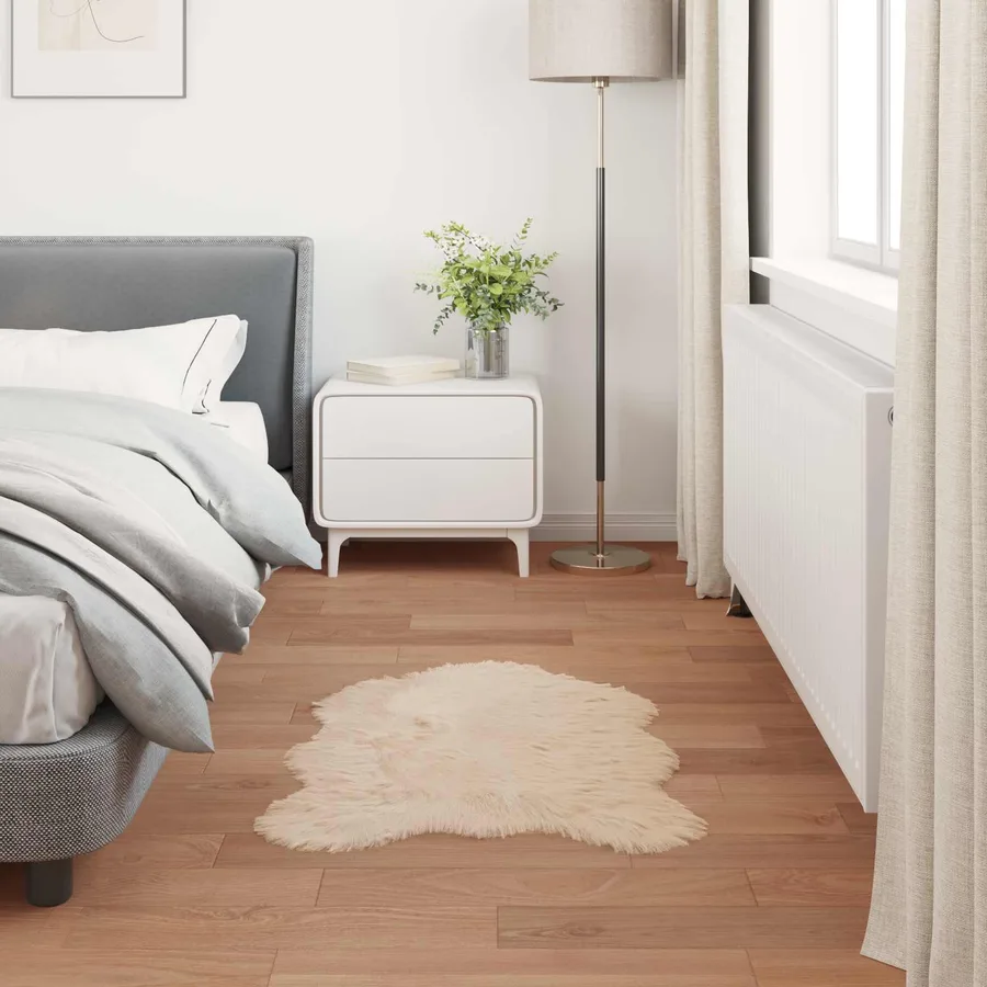 Tapis en fausse TAFALLA Beige 80 x 120 cm Polyester - 4