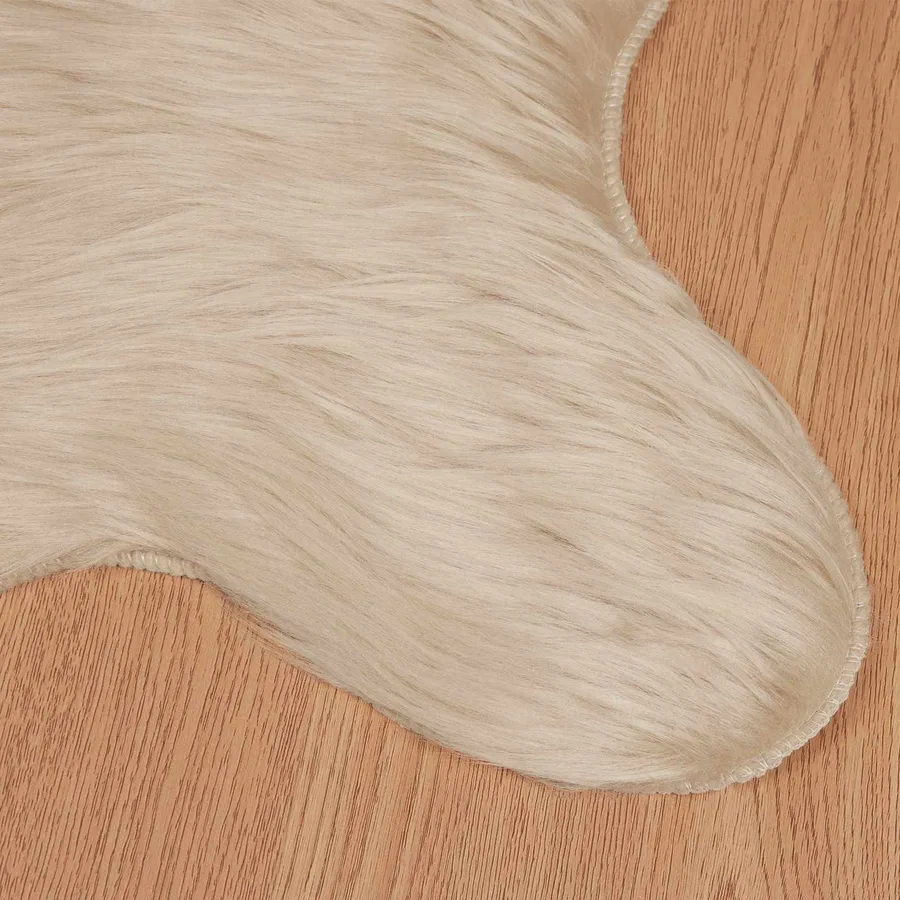 Tapis en fausse TAFALLA Beige 80 x 120 cm Polyester - 7