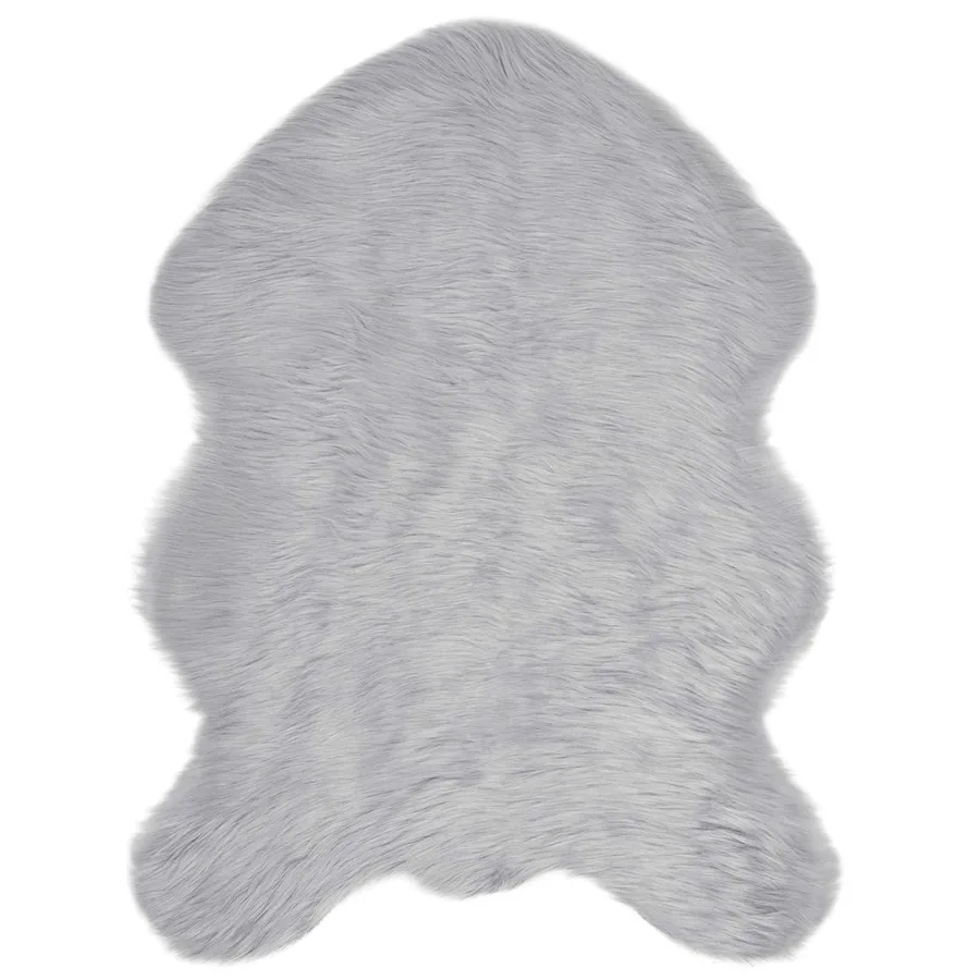 Tapis en fausse TAFALLA Gris 80 x 120 cm Polyester - 2