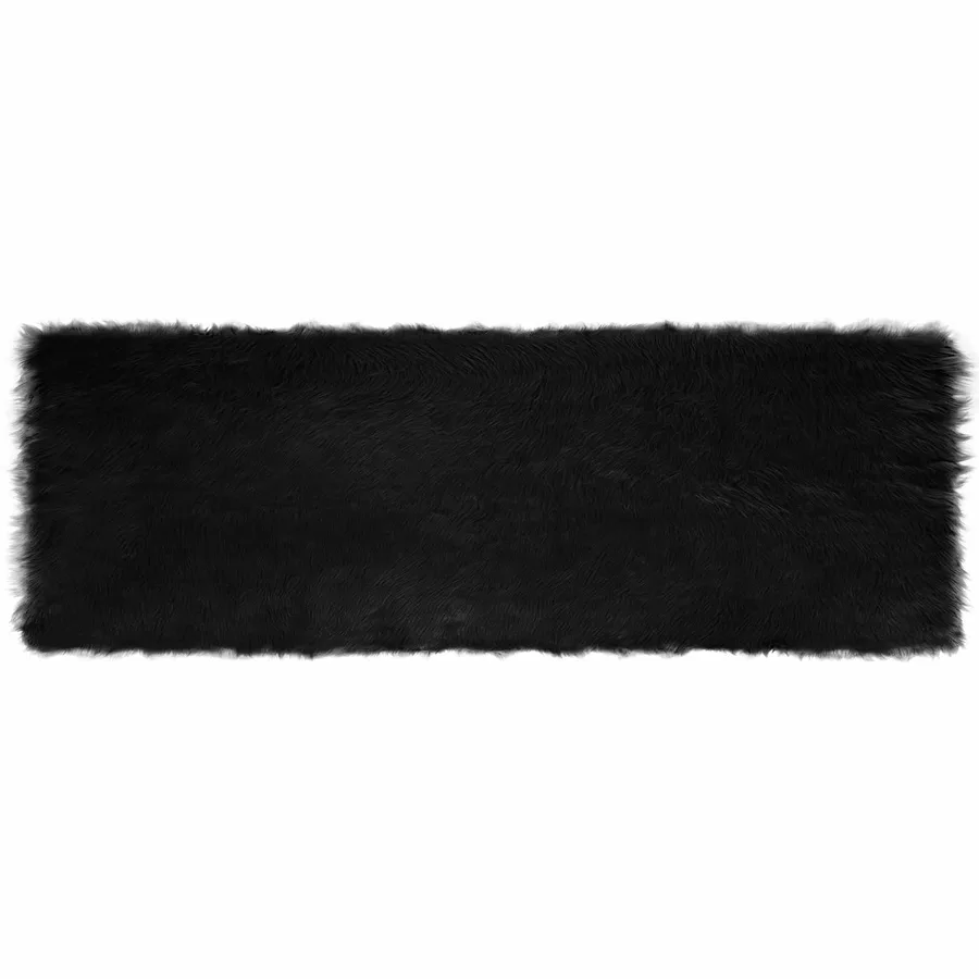 Tapis en fausse TAFALLA Noir 80 x 250 cm Polyester - 2