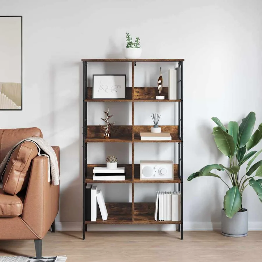 Étagère Chêne fumé 82 x 32 x 144,5 cm Bois d'ingénierie - 4