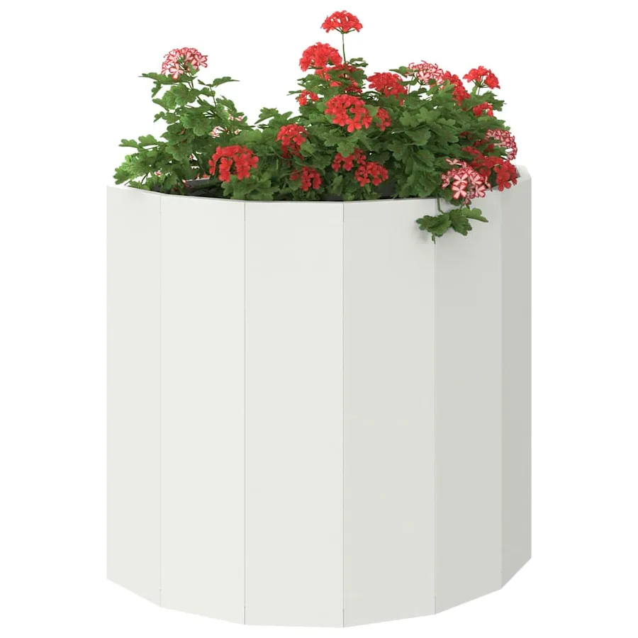 Jardinière Blanc 60 x 30 x 50 cm Acier - 3