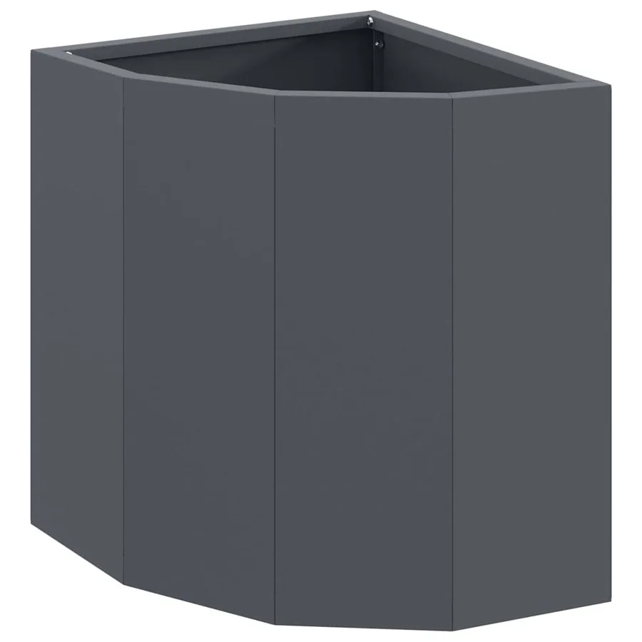 Jardinière d'Angle Anthracite 30 x 30 x 35 cm Acier - 2