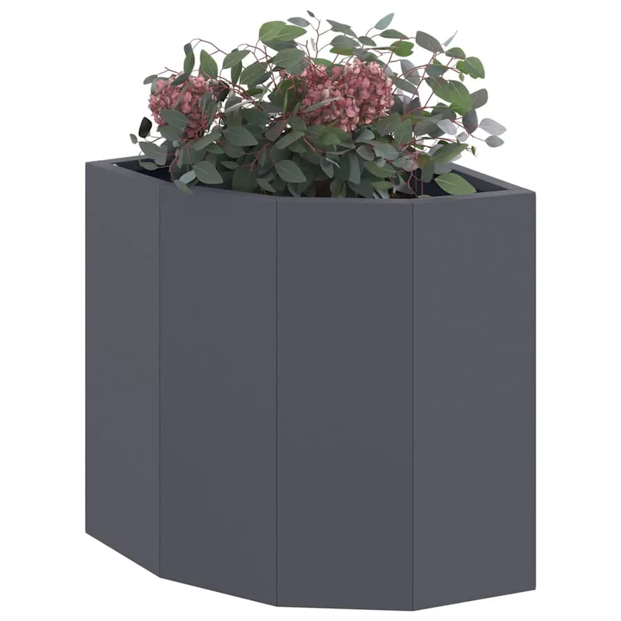 Jardinière d'Angle Anthracite 30 x 30 x 35 cm Acier - 3