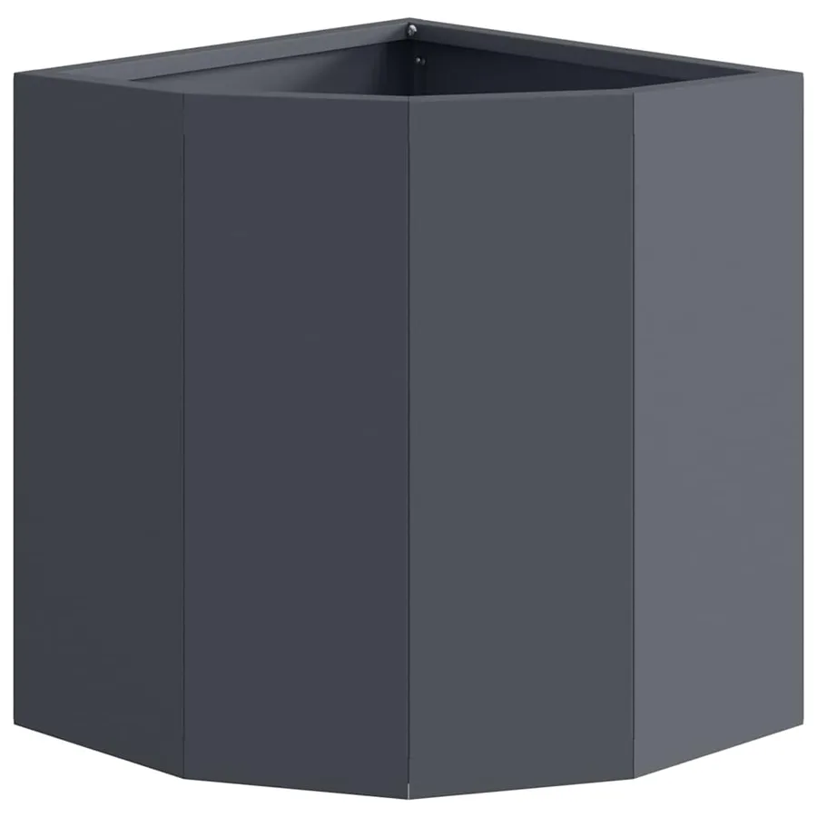 Jardinière d'Angle Anthracite 30 x 30 x 35 cm Acier - 5