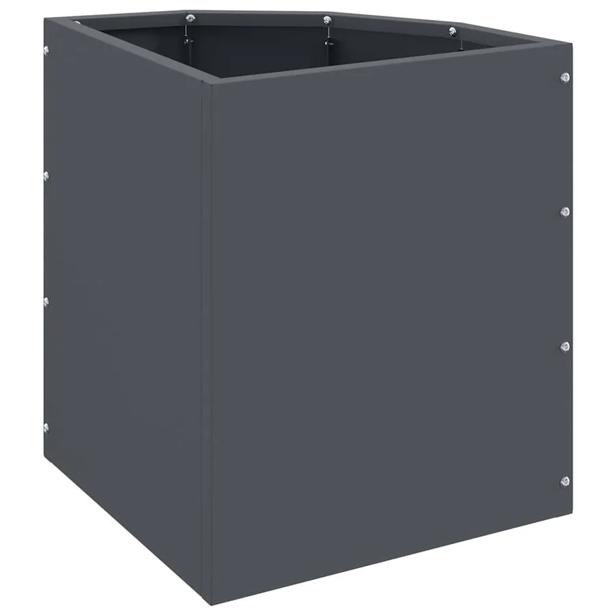 Jardinière d'Angle Anthracite 30 x 30 x 35 cm Acier - 7