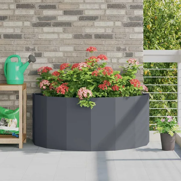Jardinière Anthracite 120 x 60 x 50 cm Acier