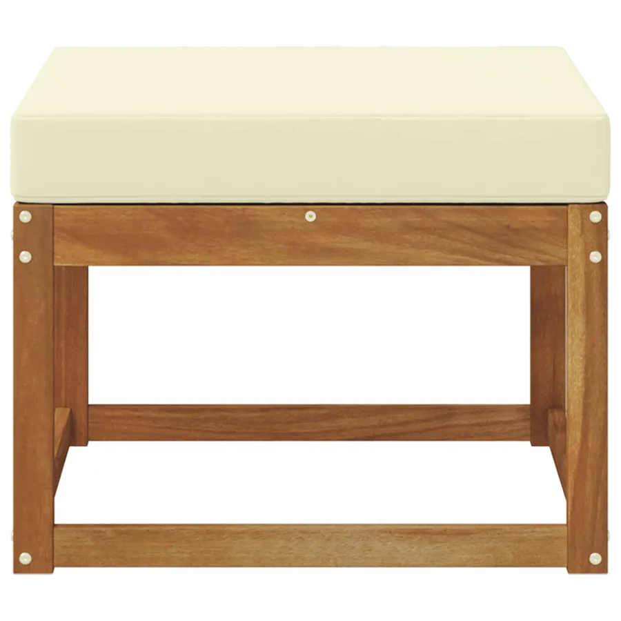 Pouf d'Extérieur Bois d'Acacia Massif Naturel - 3