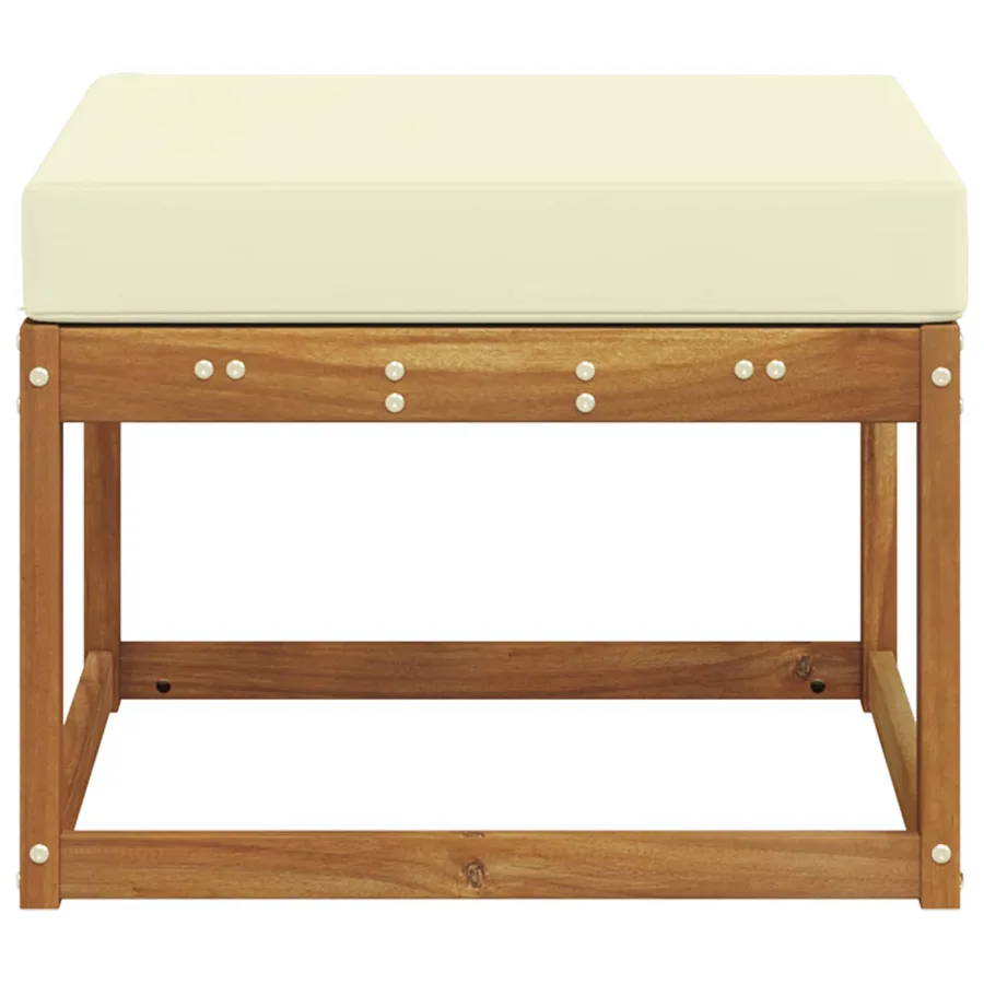 Pouf d'Extérieur Bois d'Acacia Massif Naturel - 4