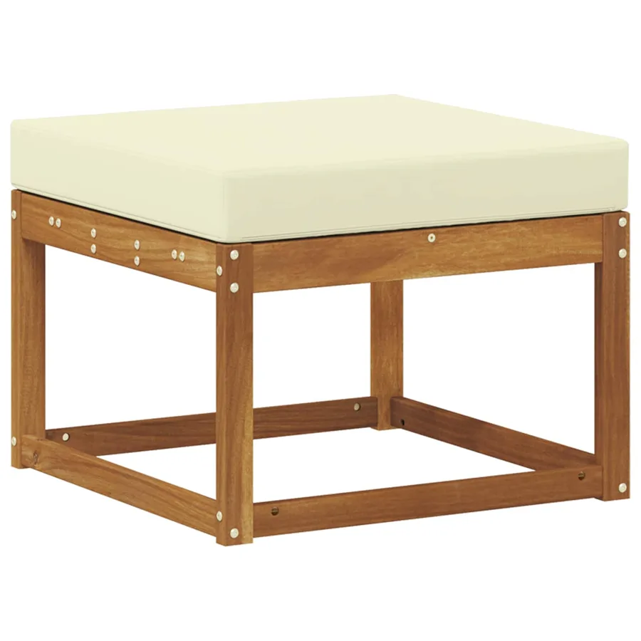 Pouf d'Extérieur Bois d'Acacia Massif Naturel - 5