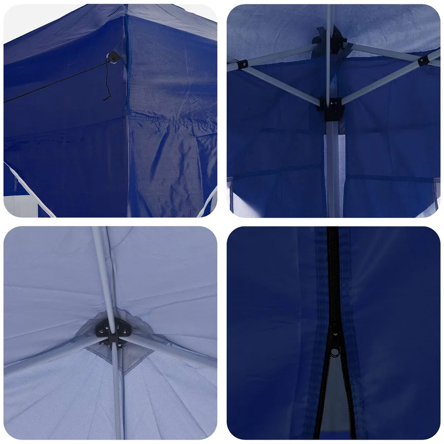 Tente de fête pop-up 290 x 290 x 245 cm Bleu - 12