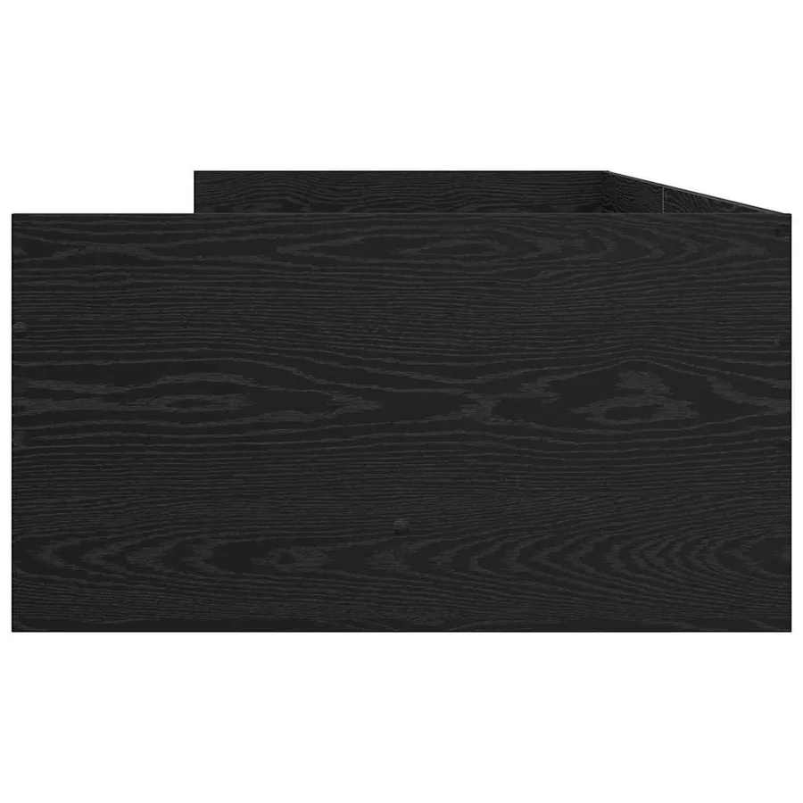 Cadre de lit avec tiroir Chêne noir 90 x 190 cm Pin massif - 7