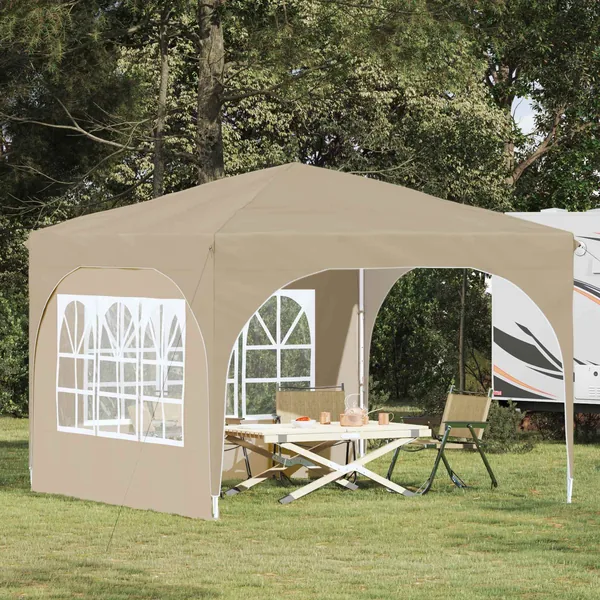 Tente de fête pop-up 290 x 290 x 245 cm Crème