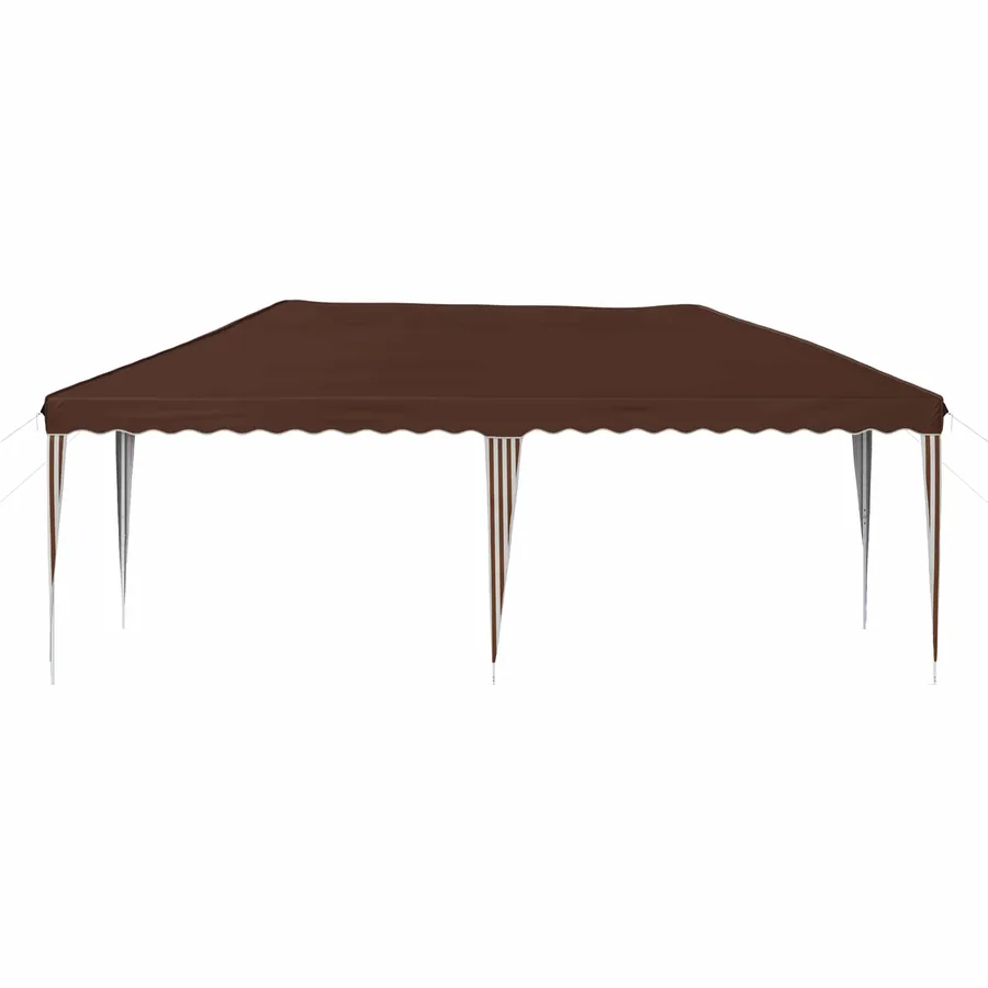 Tente de fête pop-up 575 x 290 x 245 cm Marron - 5