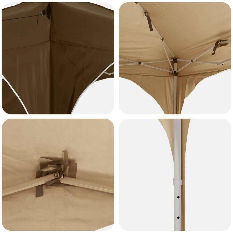 Tente de fête pop-up 290 x 290 x 245 cm Taupe - 11