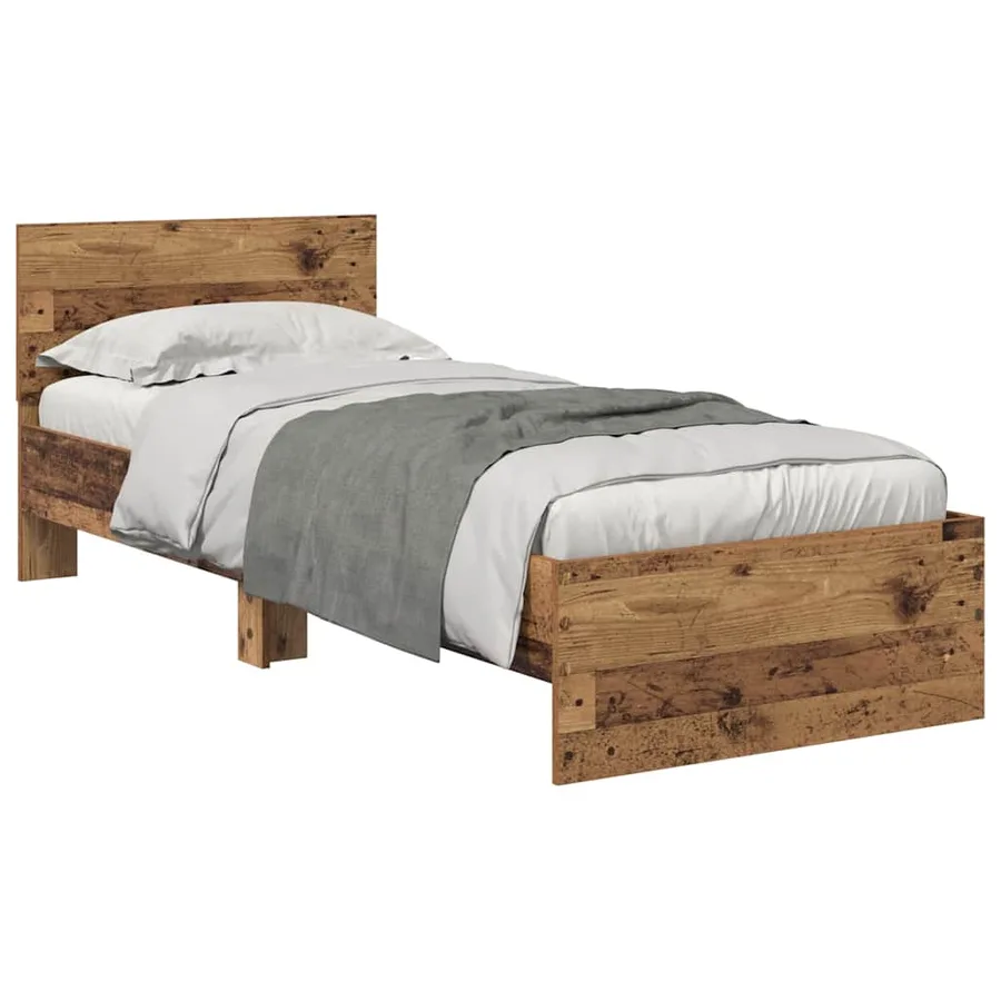 Cadre de lit Bois Ancien 75 x 190 cm Bois d'ingénierie - 3