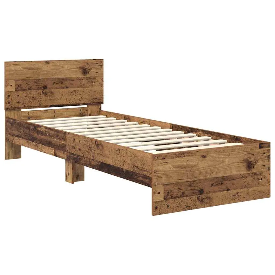 Cadre de lit Bois Ancien 75 x 190 cm Bois d'ingénierie - 5
