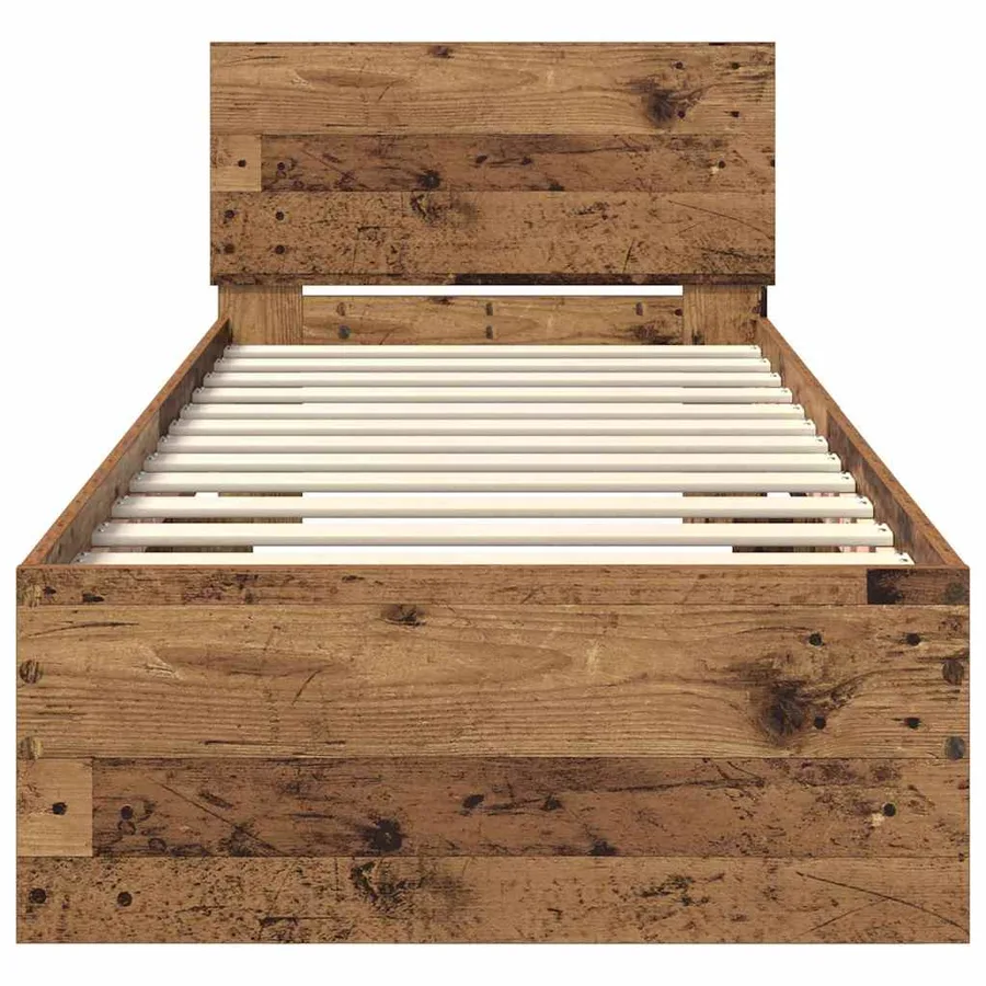 Cadre de lit Bois Ancien 75 x 190 cm Bois d'ingénierie - 6