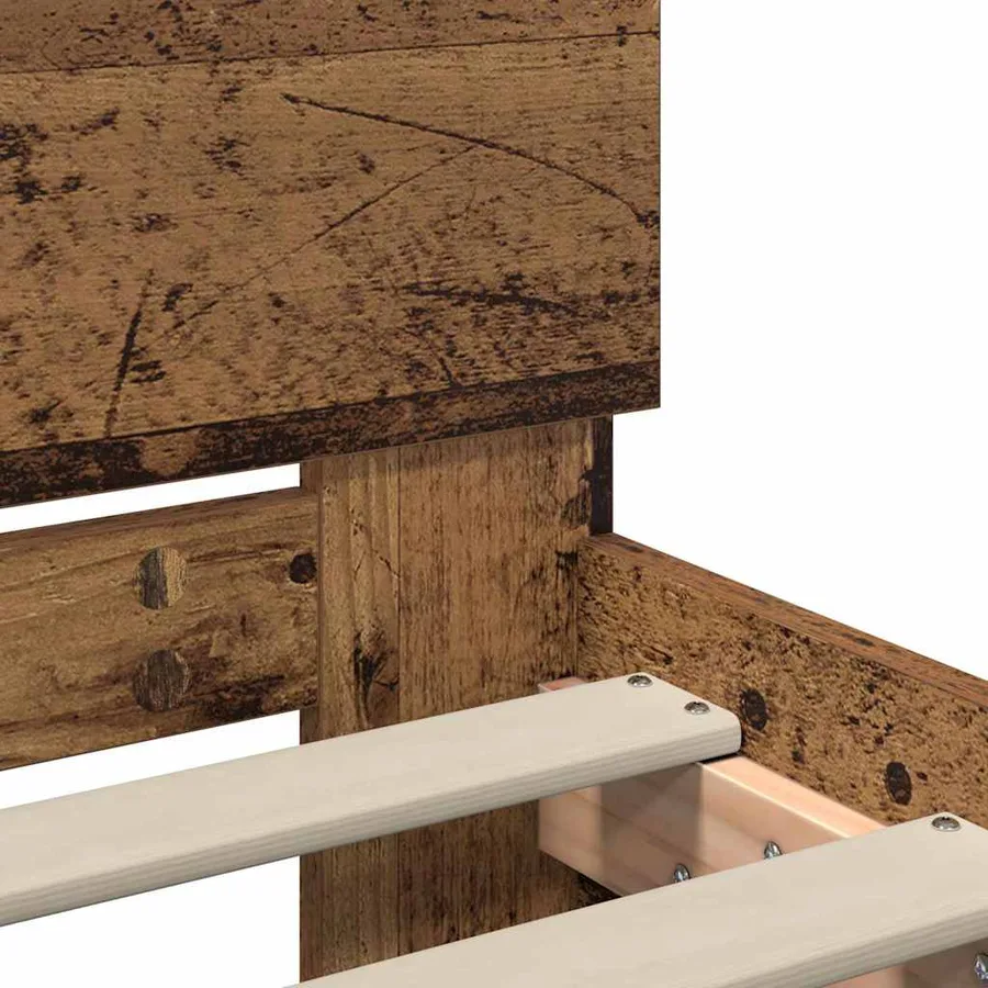 Cadre de lit Bois Ancien 75 x 190 cm Bois d'ingénierie - 9